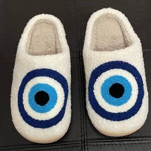 Women's Men's Cute Evil Eyes Slippers